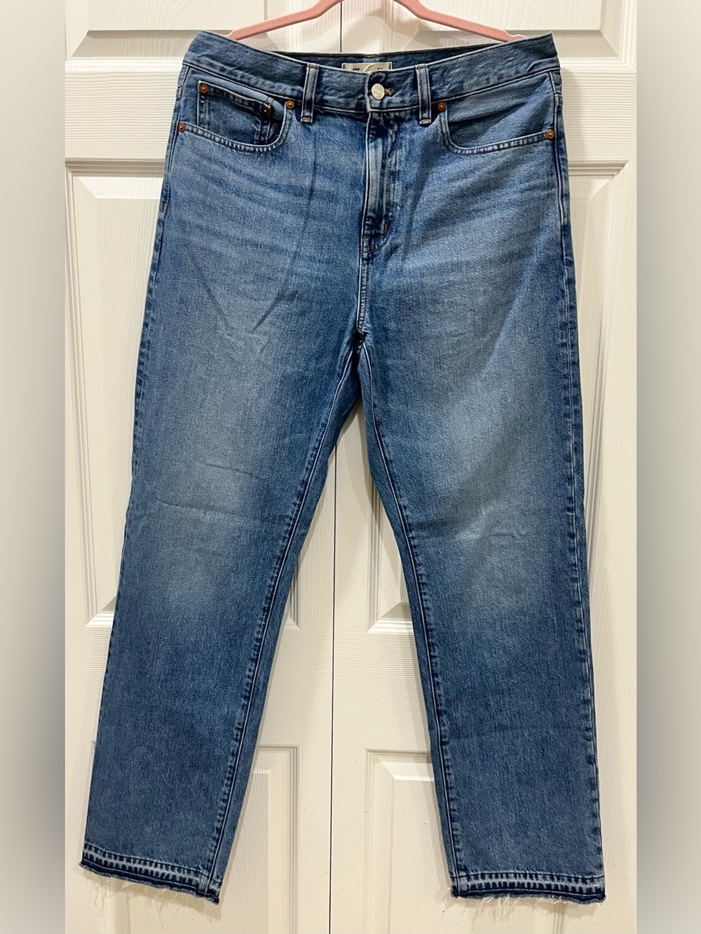 Madewell The Rail Straight Jean Reston Wash Released Hem 29